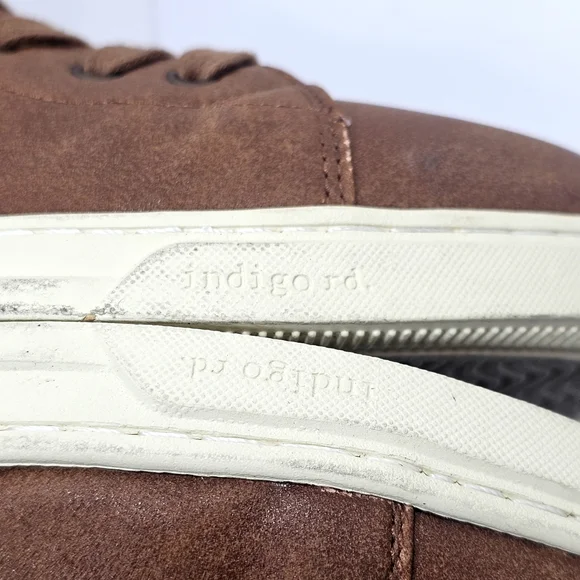 Indigo Brown Ankle Boots with Cream Lining - Picture 9 of 12